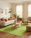Marrakech Lattice Collection Area Rug - Medina (Green) Rectangle Green  lifestyle 6