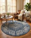 Urban Oasis Rugs Collection Area Rug -  Penthouse (Blue) Round Blue  lifestyle 37