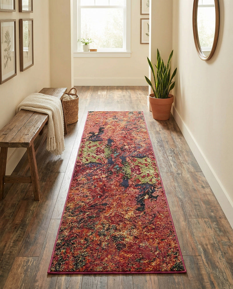 Autumnal Tapestry Collection Area Rug -  Chromaticville Runner Multi  lifestyle 25