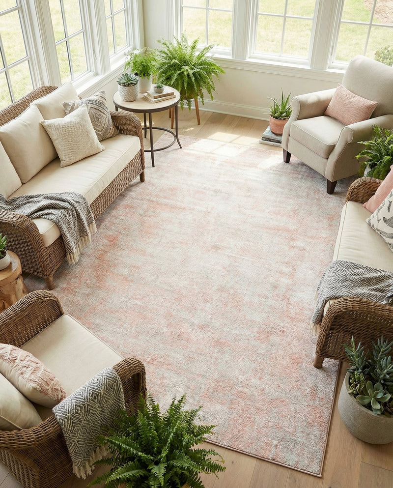 Luminara Sands Collection Area Rug - Elysium (Carnation Pink) Rectangle Carnation Pink  lifestyle 25