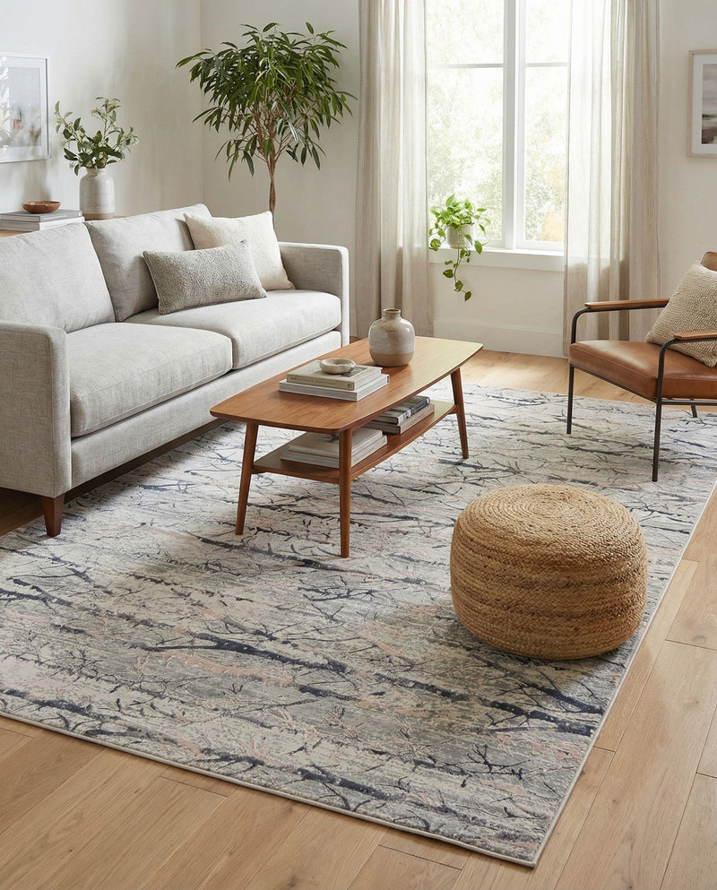 Bloomsbury Elegance Collection Area Rug -  Soho Rectangle Gray  lifestyle 19