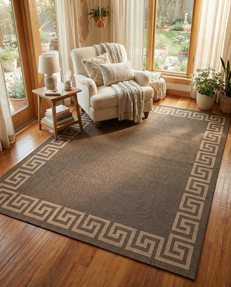 Sahara Sands Collection Area Rug -  Elephantine Rectangle Brown  lifestyle 29