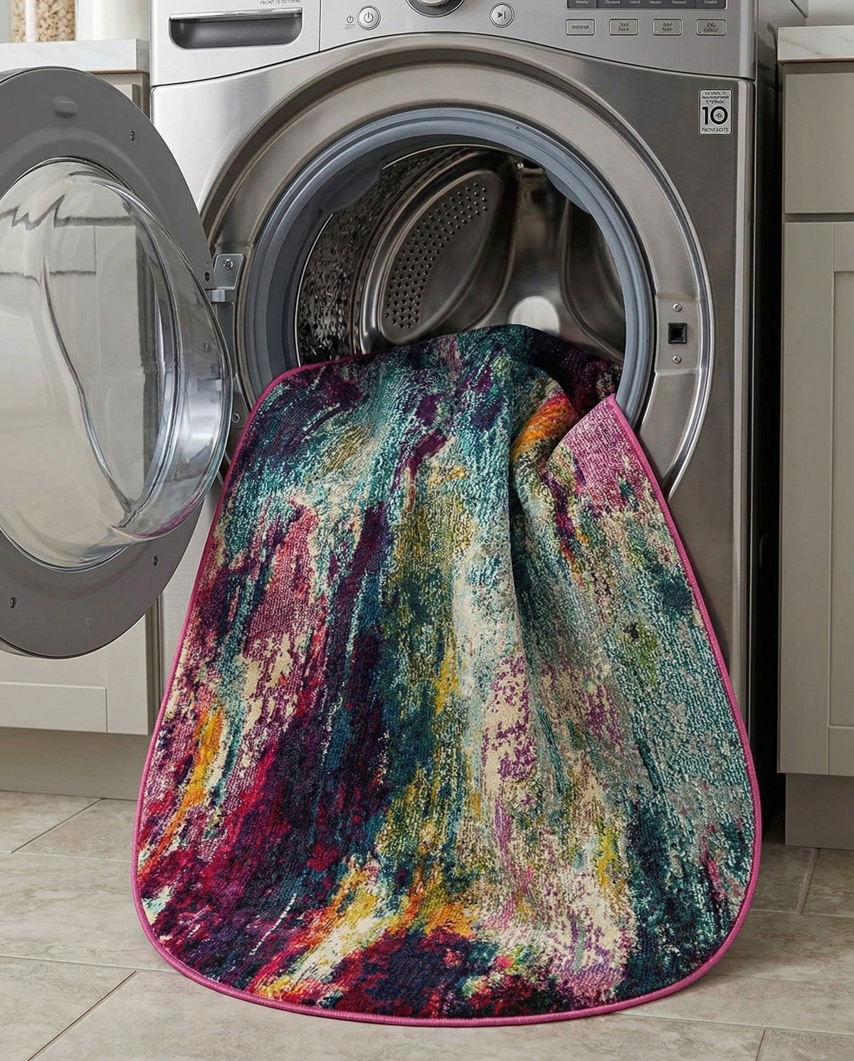 Chromatic Oasis Collection Area Rug -  Oasis Oval Multi  lifestyle 104