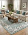 Adriana Terrace Collection Area Rug -  Positano (Aqua) Rectangle Aqua  lifestyle 3