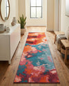 Urban Terrace Collection Area Rug -  Patio Runner Gray and Pink  lifestyle 52