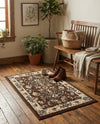Isfahan Elegance Collection Area Rug - Naghsh-e Jahan (Brown) Rectangle Brown  lifestyle 10