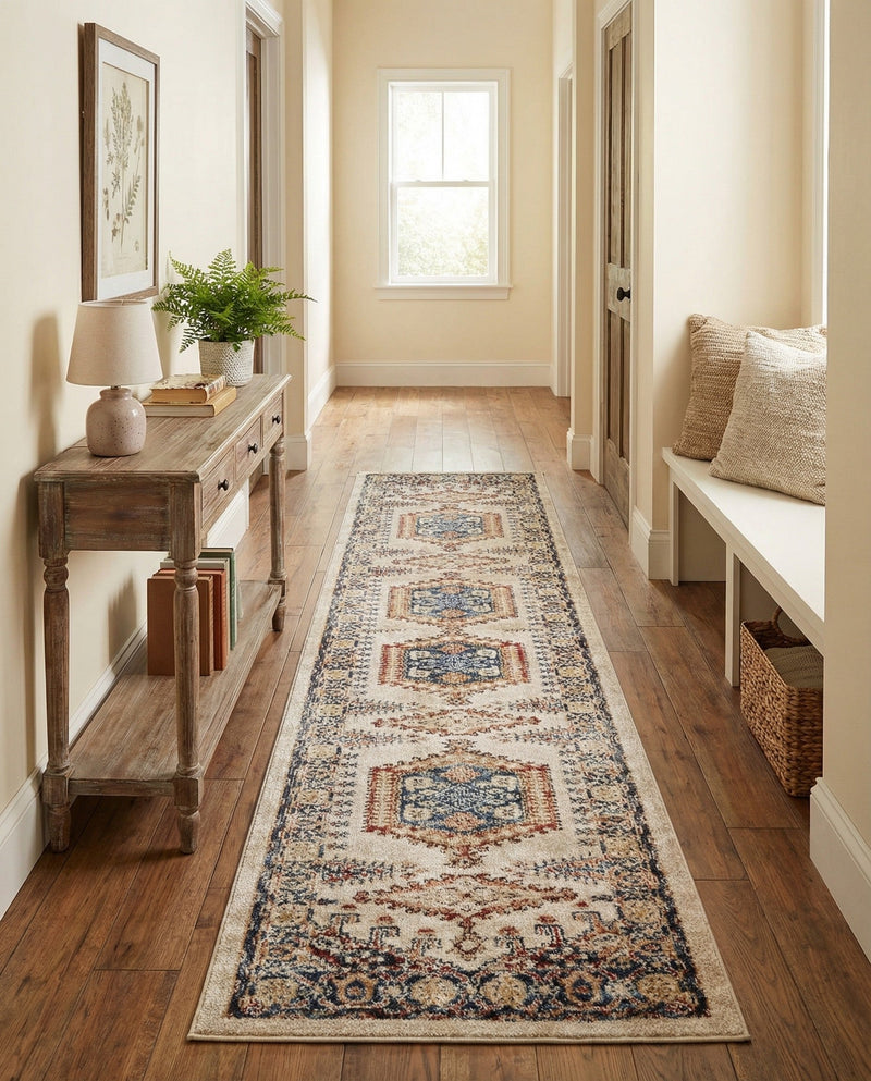 Eden Oasis Collection Area Rug -  Refuge (Cream) Runner Cream  lifestyle 51