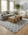 Lattice Gardens Collection Area Rug -  Bloomfield (Dark Gray) Rectangle Dark Gray  lifestyle 25