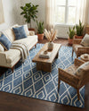 Urban Oasis Rugs Collection Area Rug -  Boulevard (Blue) Rectangle Blue  lifestyle 18
