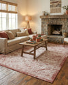 Tribal Terrace Treasures Collection Area Rug - Mayan Marina (Rust Red) Rectangle Rust Red  lifestyle 32