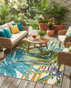 Seaside Blooms Collection Area Rug -  Arcadia Rectangle Multi  lifestyle 30