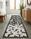 Urban Terrace Collection Area Rug -  Mercer Runner Black and White  lifestyle 26