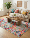 Chromatic Oasis Collection Area Rug -  Lagoon Rectangle Multi  lifestyle 13