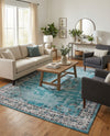 Geneva Terrace Collection Area Rug -  Yverdon Rectangle Blue  lifestyle 9