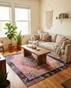 Heritage Elegance Collection Area Rug -  Winterthur (Pink) Square Pink  lifestyle 50