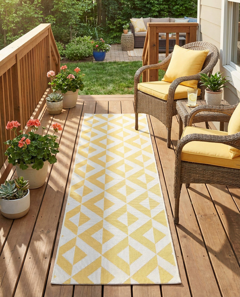 Urban Oasis Rugs Collection Area Rug -  Highrise (Yellow) Runner Yellow  lifestyle 53