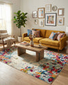 Chromatic Oasis Collection Area Rug -  Blush Rectangle Multi  lifestyle 9