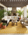 Garden Lattice Charm Collection Area Rug -  Pergola (Yellow) Rectangle Yellow  lifestyle 11