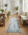 Riviera Elegance Collection Area Rug - Antibes (Light Blue) Runner Light Blue  lifestyle 82