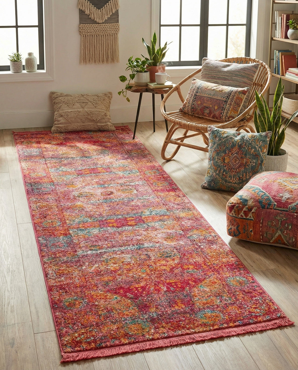 Caribbean Breeze Collection Area Rug -  Xcalak Runner Red  lifestyle 92