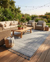 Sustainable Nomad Terrace Collection Area Rug - Reef Rectangle Cool Gray  lifestyle 24