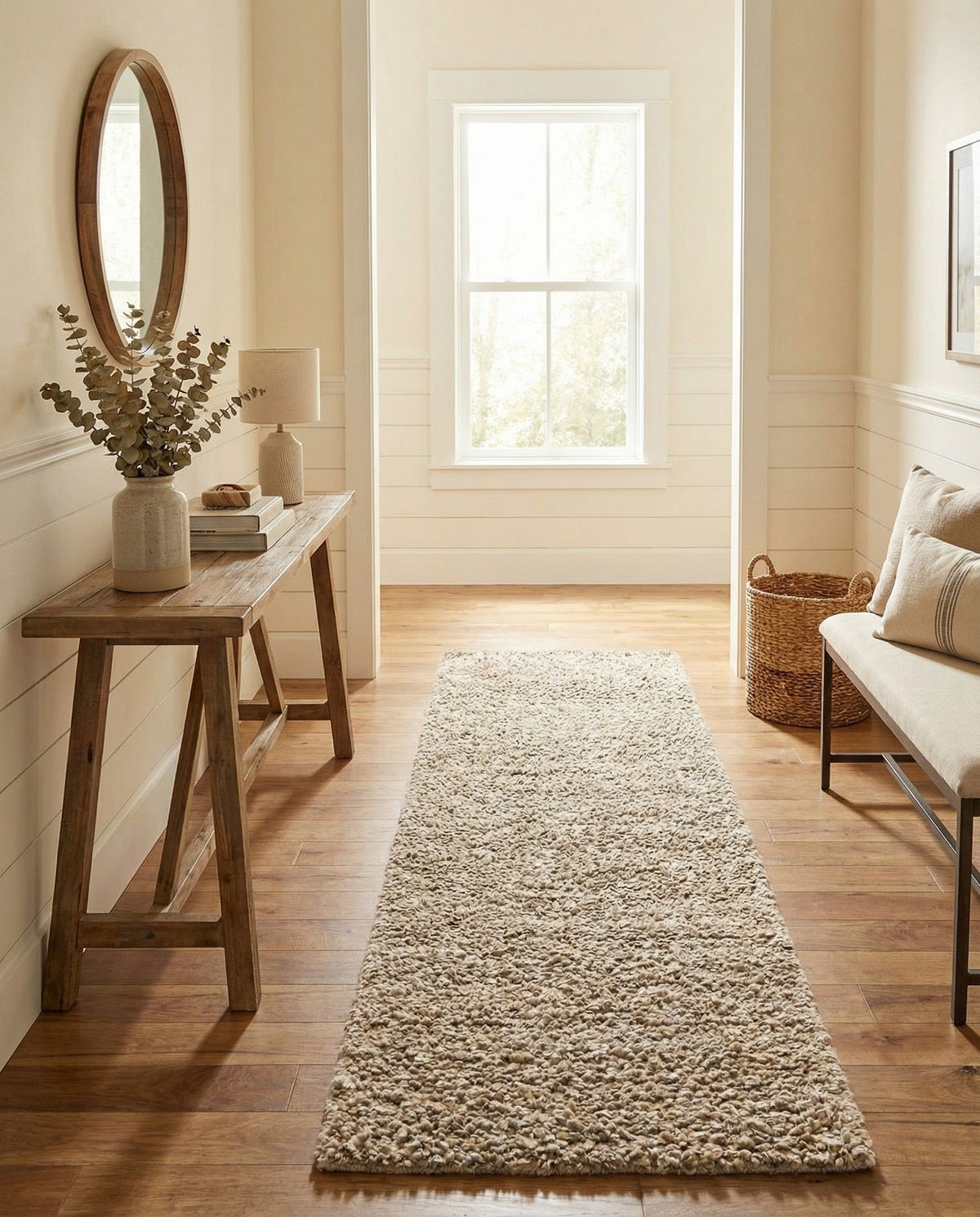 Wellington Luxe Shag Collection Area Rug - Kapiti Runner Taupe  lifestyle 85