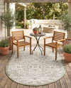 Tribal Terrace Treasures Collection Area Rug - Mayan Marina (Green) Oval Green  lifestyle 81