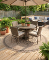 Patio Heritage Collection Area Rug -  Charleston (Beige) Round Beige  lifestyle 62