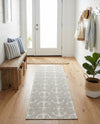 Seaside Haven Rugs Collection Area Rug - Sapphire (Gray) Runner Gray  lifestyle 63