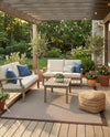 Terrace Fringe Collection Area Rug - Oceanside Rectangle Brown  lifestyle 31