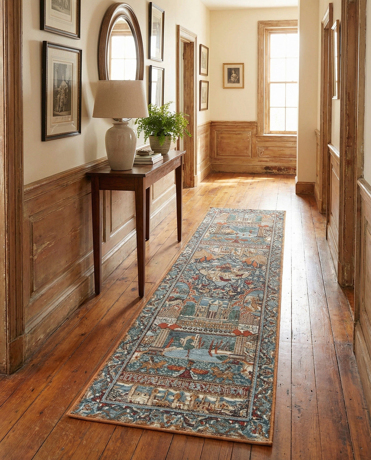 Patio Heritage Collection Area Rug -  Oasis Runner Multi  lifestyle 93