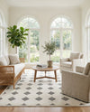 Monochrome Collection Area Rug -  Quartz Rectangle Black and White  lifestyle 7