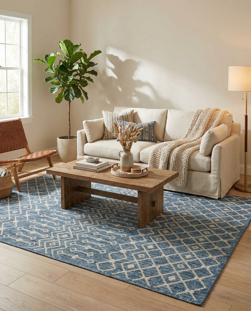 Savannah Pergola Collection Area Rug -  Pergola (Blue) Rectangle Blue  lifestyle 10