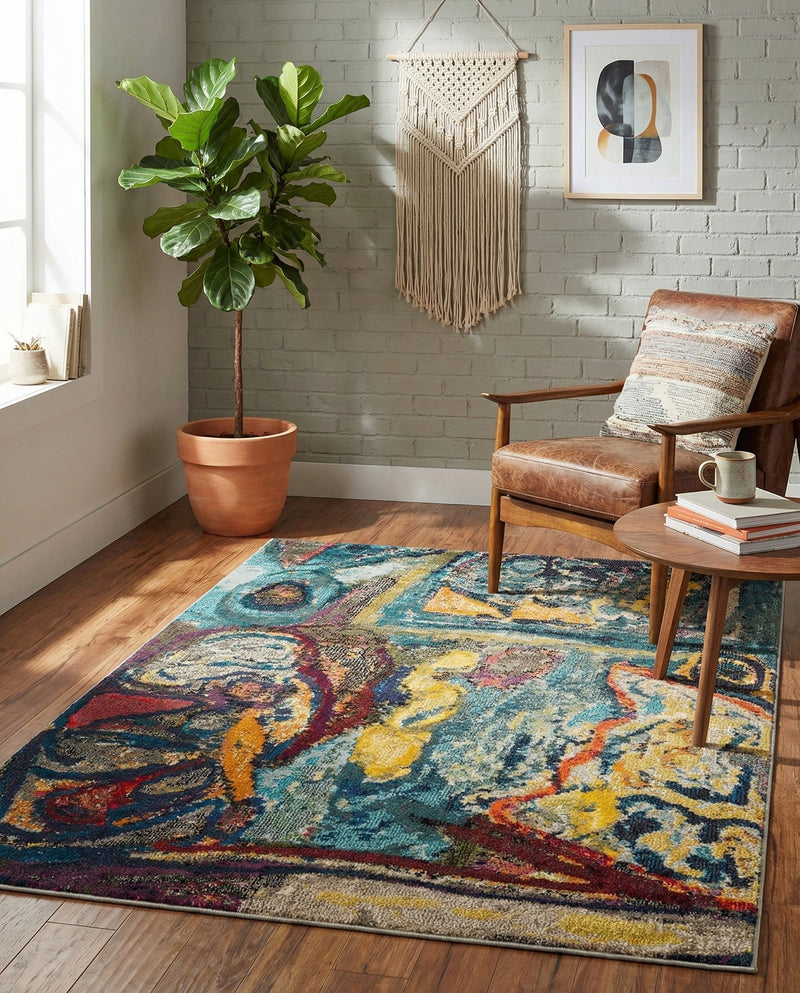 Autumnal Tapestry Collection Area Rug - Harvestville Rectangle Multi  lifestyle 5