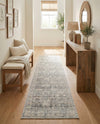 Seville Stripes Collection Area Rug -  Granada (Gray) Runner Gray  lifestyle 45