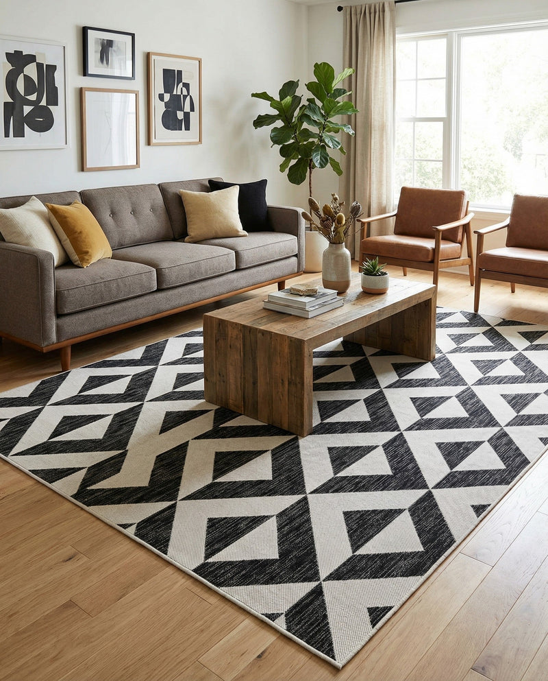 Urban Oasis Rugs Collection Area Rug -  Highrise (Charcoal Gray) Rectangle Charcoal Gray  lifestyle 14
