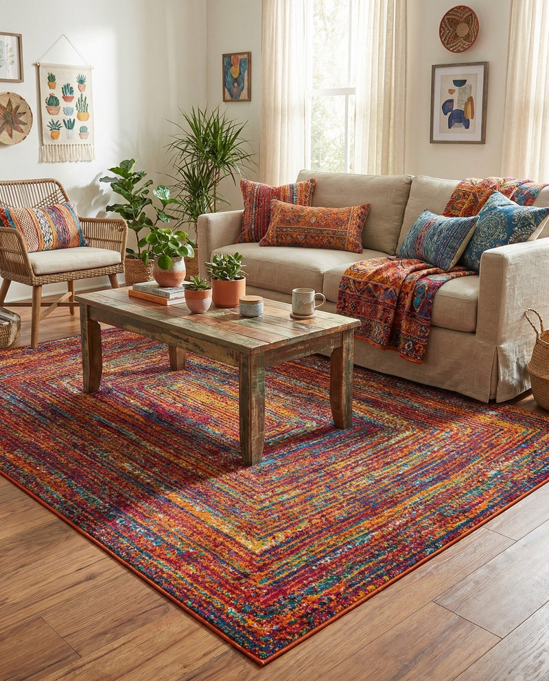 Caribbean Cove Collection Area Rug -  Martinique Rectangle Multi  lifestyle 8