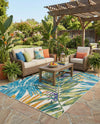 Seaside Blooms Collection Area Rug -  Arcadia Rectangle Multi  lifestyle 32