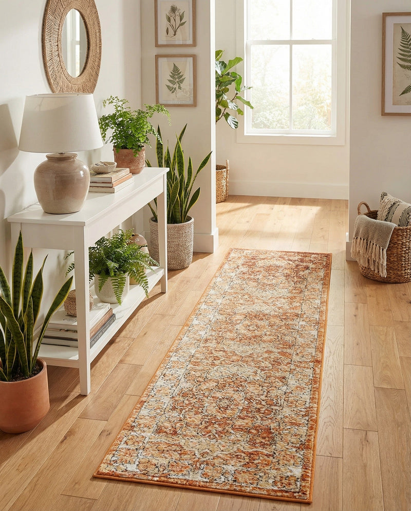 Savannah Soiree Collection Area Rug -  Everglade (Rust Red) Runner Rust Red  lifestyle 52