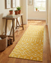 Marrakech Lattice Collection Area Rug - Medina (Yellow) Runner Yellow  lifestyle 44