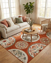 Urban Terrace Collection Area Rug -  Deck Rectangle Terracotta  lifestyle 10