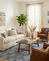 Thar Cotton Collection Area Rug - Pune Rectangle Denim blue  lifestyle 11