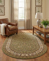 Jaipur Elegance Collection Area Rug -  Nahargarh (Green) Oval Green  lifestyle 84