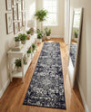 Georgetown Rugs Collection Area Rug - Dupont (Navy Blue) Runner Navy Blue  lifestyle 40