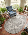 Mykonos Manor Collection Area Rug -  Tinos (Ivory) Oval Ivory  lifestyle 32
