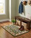 Isfahan Elegance Collection Area Rug - Naghsh-e Jahan (Green) Rectangle Green  lifestyle 44