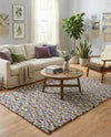 Woolen Sphere Collection Area Rug - Orbsburg (Pink and Purple) Rectangle Pink and Purple  lifestyle 3