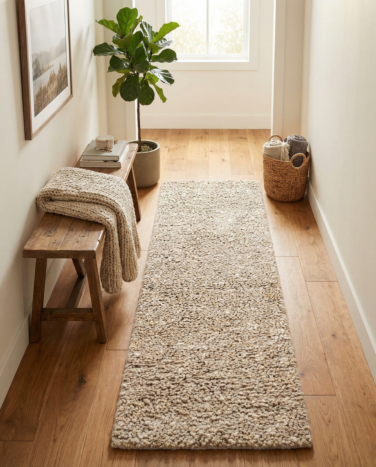 Wellington Luxe Shag Collection Area Rug - Kapiti Runner Taupe  lifestyle 87