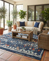 Tangier Treasures Collection Area Rug -  Marrakech Rectangle Navy Blue  lifestyle 45