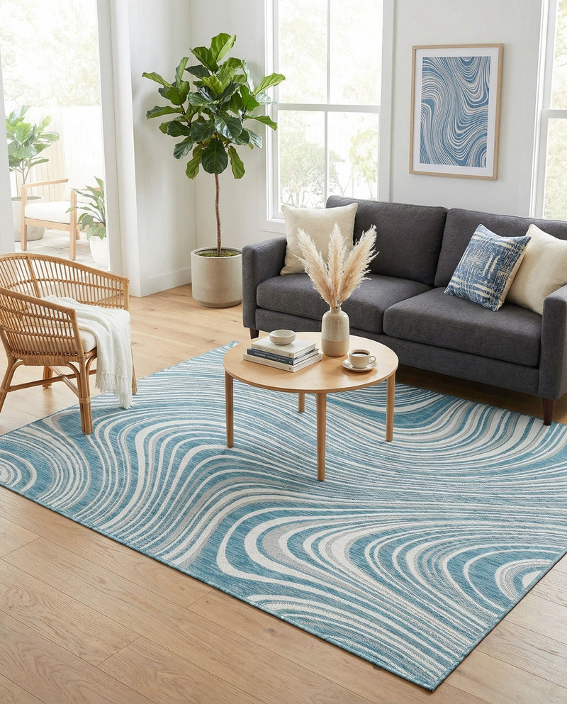 Urban Terrace Collection Area Rug - Soho Rectangle Light Aqua  lifestyle 42